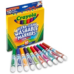 Crayola Broadline Washable Ultraclean Bold Assorted Markers