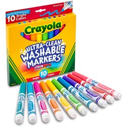 Crayola Broadline Washable Ultraclean Bright Assorted Markers