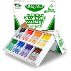 Marker Crayola Washable Broad 200 Asst Classic Classpack