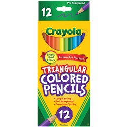 Pencil Crayola Coloured Triangular 12 Full Size Colored