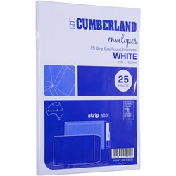 Cumberland C5 White Strip Seal Pocket Envelope