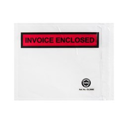 Cumberland 115x155mm Invoice Enclosed White Adhesive Packing Envelopes