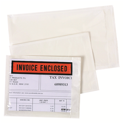 Cumberland 115x155mm Invoice Enclosed White Adhesive Packing Envelopes