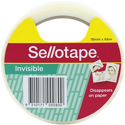 Sellotape 18mmx66m Invisible Matt Finishing Tape