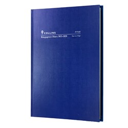 Collins Kingsgrove A4 Day to Page Blue 25/26 Financial Year Diary