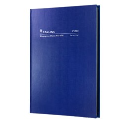 Collins Kingsgrove A5 Day to Page Blue 25/26 Financial Year Diary