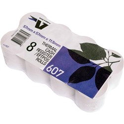 Victory Thermal Register Rolls 57x57x12mm 39m Roll Pack of 8