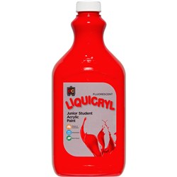 Paint Liquicryl Acrylic Fluro Scarlet Red 2L