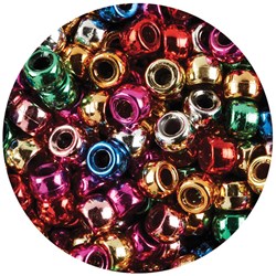 Ec Pony Beads Metallic Pkt1000