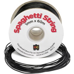 Ec Spaghetti String 1mm X 60Mt Black