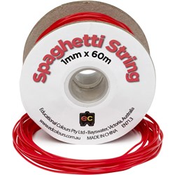 Ec Spaghetti String 1mm X 60Mt Red