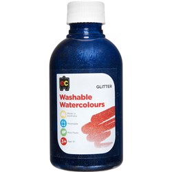 Ec Glitter Blue Washable Watercolour Paint 250Ml