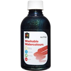 Ec Glitter Black Washable Watercolour Paint 250Ml