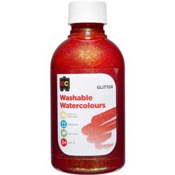 Ec Glitter Orange Washable Watercolour Paint 250Ml