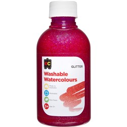 Ec Glitter Pink Washable Watercolour Paint 250Ml