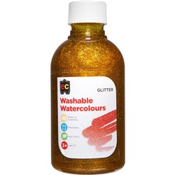 Ec Glitter Yellow Washable Watercolour Paint 250Ml