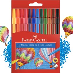  Faber Castell Playsafe Marker Assorted 12's