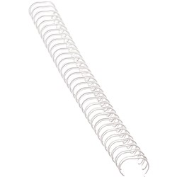 Fellowes 8mm 34 Loop White Wire Binding Combs