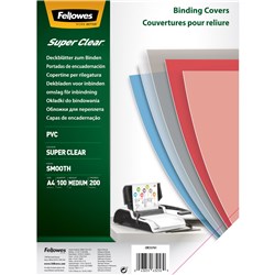 Fellowes Binding Covers Pvc Clear 200 Micron
