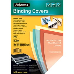 Fellowes Binding Covers Pvc Clear 240 Micron