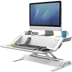 Fellowes Lotus White Sit/Stand Workstation