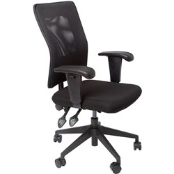 Rapid AM100 Black Medium Mesh Back Operator Chair With Arms