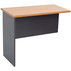 Rapidline Melamine Desk Return 730Hx1200Wx600D Beech and Ironstone