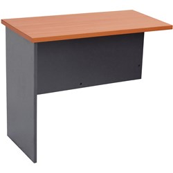 Rapidline Melamine Desk Return 730Hx1200Wx600D Cherry and Ironstone