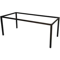 Steel Table Frame Only Suits Tops 1200Wx600D 40mm Square Tube Black Powder coated
