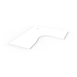 Cockpit Corner Melamine Desk Top Only 1800Wx1500Wx700D 25mm Thick White