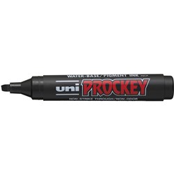 Uni Prockey Black Permanent Chisel Tip Marker