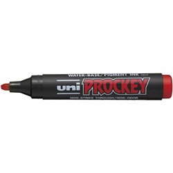 Uni Prockey Red Permanent Chisel Tip Marker