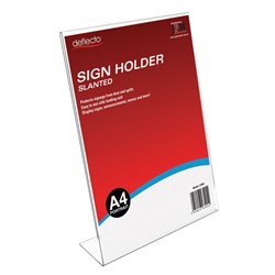 Deflecto A4 Portrait Slanted Sign Holder