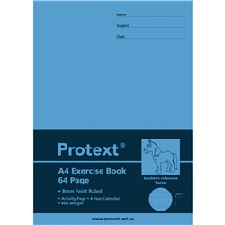 A4 64 Page 8mm Ruled PP Exercise Book