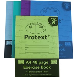 A4 48 Page 18mm Dotted Thirds PP Exercise Book