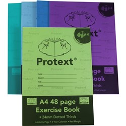Protext A4 48pg PP 24mm Dotted Thirds Exercise Book