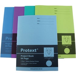 Protext Poly Project Book Plain/24Mm D/Thirds 64Pg Bull