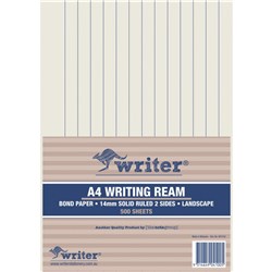 Writer A4 Exam Paper 14Mm Solid Ruled Landscape