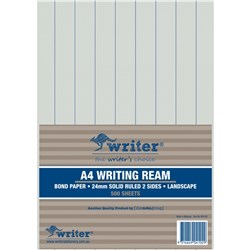 Writer A4 Exam Paper 24Mm Solid Ruled Landscape