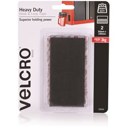 Velcro Brand Hook And Loop Fasteners Hook & Loop 50X100mm Black Pack 2