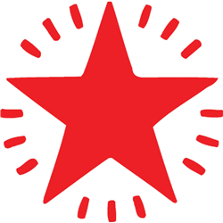 X-Stamper 11365 Twinkle Star Red Self Inking Stamp