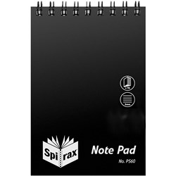 Notebook Spirax P560 Pp Pocket 112x77mm 96pg Black