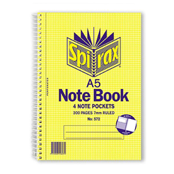 Notebook Spirax A5 572 3 Subject
