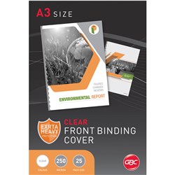 GBC A3 250 micron Clear Binding Covers