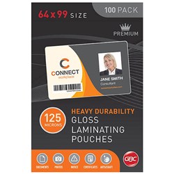 Laminating Pouch Key Card 64X99mm 125 Micron