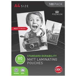 Laminating Pouch A4 80 Micron Matt