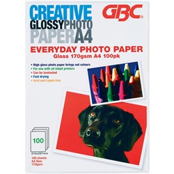 Gbc Creative Everyday Photo Paper A4 160gsm Pack Of 100