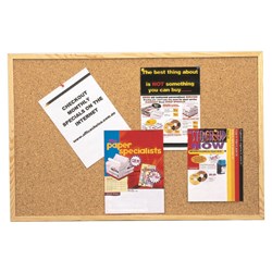 Quartet 900x600mm Cork Wooden Frame Bulletin Board