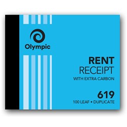 Book Carbon Duplicate Rent Receipt 619 100X125mm