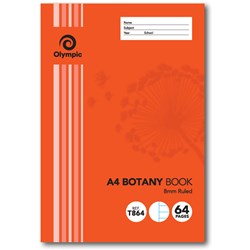 A4 64 Page 8mm Botany Exercise Book